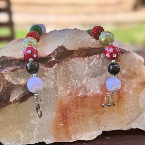 Minnie Mouse Bubbly/Chunky Multi-Colored Beaded Necklace for Kids - Picture 7 of 9